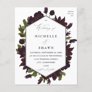 Prospectus 11,4 Cm X 14,2 Cm Halloween Pauple Flore Mariage Flyer - SM