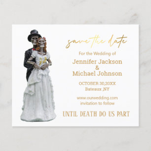 Prospectus 11,4 Cm X 14,2 Cm halloween squelettes éffrayants enregistrer la dat