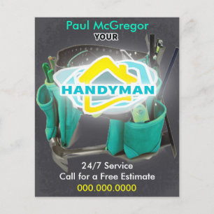 Prospectus 11,4 Cm X 14,2 Cm Handymen Flyer