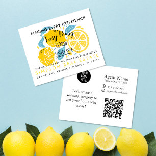 Prospectus 11,4 Cm X 14,2 Cm immobilier LEMON références Faire-part Carte posta