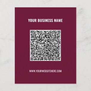 Prospectus 11,4 Cm X 14,2 Cm Informations sur le code QR personnalisé et prospe