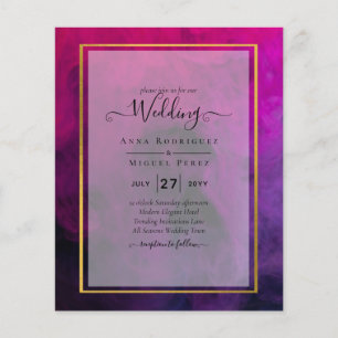 Prospectus 11,4 Cm X 14,2 Cm Intense Magenta Plum Purple Encre Mariage INVITE