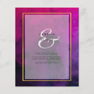 Prospectus 11,4 Cm X 14,2 Cm Intense Magenta Plum Purple Encre Mariage INVITE