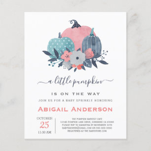 Prospectus 11,4 Cm X 14,2 Cm Invitation à la Baby Sprinkle Little Pumpkin à pet