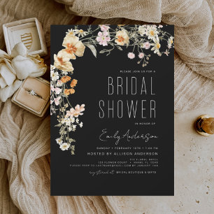 Prospectus 11,4 Cm X 14,2 Cm Invitation à la douche nuptiale du Fleur sauvage B