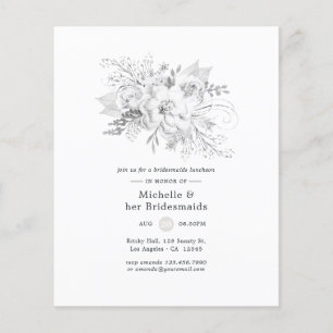 Prospectus 11,4 Cm X 14,2 Cm Invitation au déjeuner des demoiselles d'honneur à