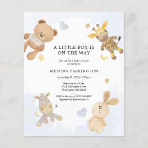 Prospectus 11,4 Cm X 14,2 Cm Invitation Bébé Doudou Mignon à petit budget