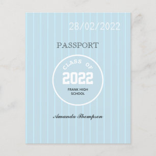 Prospectus 11,4 Cm X 14,2 Cm Invitation de photo de passeport de remise des dip