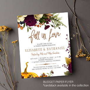 Prospectus 11,4 Cm X 14,2 Cm Invitation douche de couple chic coup de foudre bu