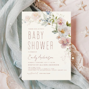 Prospectus 11,4 Cm X 14,2 Cm Invitation du Fleur sauvage Boho Budget