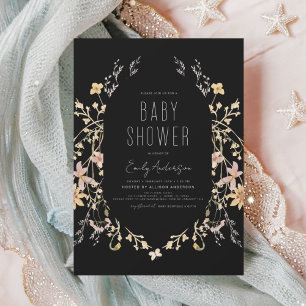 Prospectus 11,4 Cm X 14,2 Cm Invitation du Fleur sauvage du budget Boho Baby sh