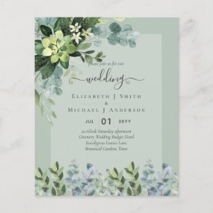PROSPECTUS 11,4 CM X 14,2 CM INVITATIONS DE MARIAGE BUDGÉTAIRE DATES D'ÉPARGNE 