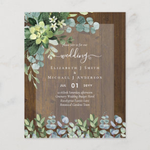 PROSPECTUS 11,4 CM X 14,2 CM INVITATIONS DE MARIAGE BUDGÉTAIRE DATES D'ÉPARGNE