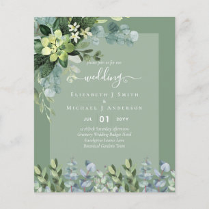 PROSPECTUS 11,4 CM X 14,2 CM INVITATIONS DE MARIAGE BUDGÉTAIRE DATES D'ÉPARGNE 