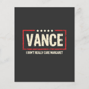 Prospectus 11,4 Cm X 14,2 Cm J. D Vance Mème drôle Je ne m'intéresse pas vraime