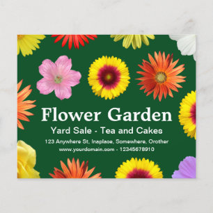 Prospectus 11,4 Cm X 14,2 Cm Jardin aux fleurs - Vert foncé 02481c