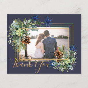 Prospectus 11,4 Cm X 14,2 Cm Jeu bleu d'hiver Eucalyptus Mariage Wonderland