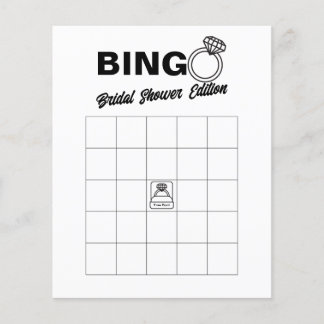 Prospectus 11,4 Cm X 14,2 Cm Jeu de bingo de Fête des mariées minimaliste
