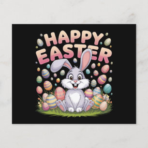 Prospectus 11,4 Cm X 14,2 Cm Joyeuses Pâques 2025  Œufs Lapin Mignon