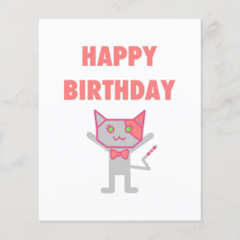 Prospectus 11,4 Cm X 14,2 Cm Joyeux anniversaire Kitty