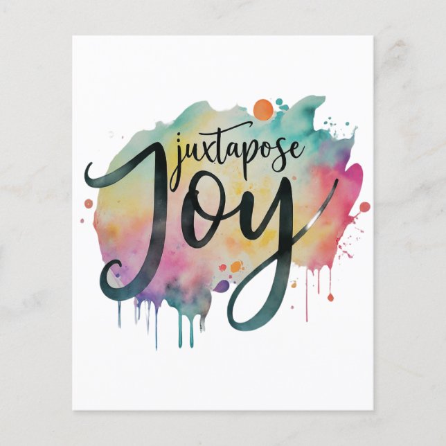 Prospectus 11,4 Cm X 14,2 Cm Juxtapose Joy (Devant)