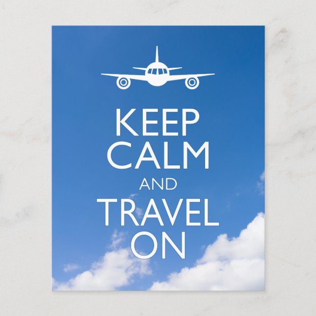 PROSPECTUS 11,4 CM X 14,2 CM KEEP CALM ET TRAVEL (Devant)