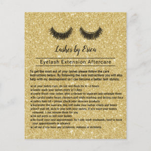 Prospectus 11,4 Cm X 14,2 Cm Lashes Artiste maquillage Eyelash Instruction de p