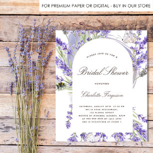 Prospectus 11,4 Cm X 14,2 Cm Lavande fleurie nuptiale invitation budgétaire
