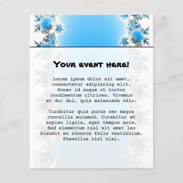 Prospectus 11,4 Cm X 14,2 Cm Leenece - Fractal bleu (Devant)