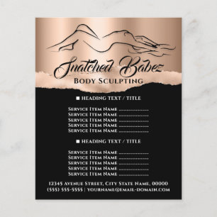 Prospectus 11,4 Cm X 14,2 Cm Liste de prix Logo Rose Gold de la construction de
