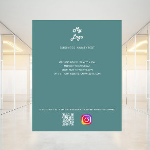 Prospectus 11,4 Cm X 14,2 Cm Logo commercial vert Dusty qr code instagram