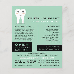 Prospectus 11,4 Cm X 14,2 Cm Logo Dentiste, Dentistesse, Publicité Dentiste