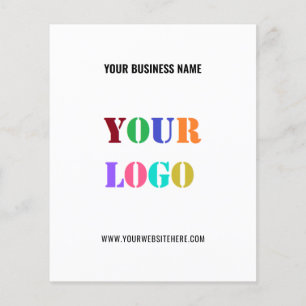 Prospectus 11,4 Cm X 14,2 Cm Logo d'entreprise personnalisé et prospectus promo