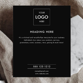 Prospectus 11,4 Cm X 14,2 Cm Logo minimum Black Business Marketing