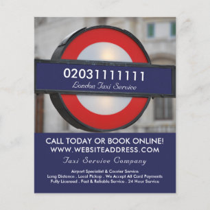 Prospectus 11,4 Cm X 14,2 Cm London City Taxi Sign & Price List