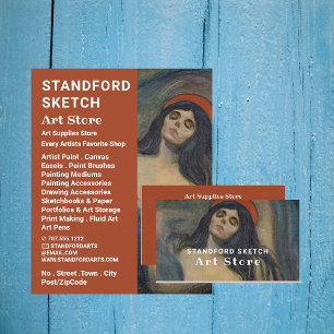 Prospectus 11,4 Cm X 14,2 Cm Madonna Par Edvard Munch, Magasin De Fournitures D