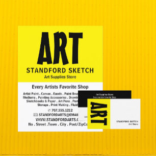 Prospectus 11,4 Cm X 14,2 Cm Magasin de fournitures d'art moderne en gras