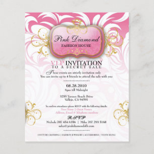 Prospectus 11,4 Cm X 14,2 Cm Maison de mode en diamant rose 311 sur mesure