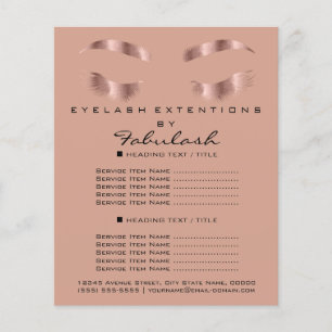 Prospectus 11,4 Cm X 14,2 Cm Maquillage Artiste Beauté Salon Circulaire SPA Ros