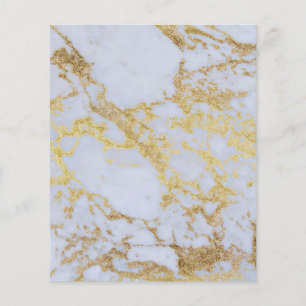 Prospectus 11,4 Cm X 14,2 Cm Marbre Pailleté Or Tendance Moderne