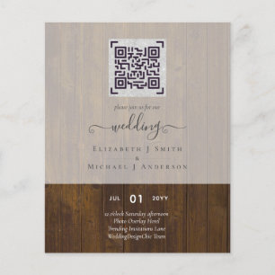 Prospectus 11,4 Cm X 14,2 Cm Mariage de la date de sauvegarde du code de numéri