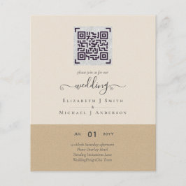 Prospectus 11,4 Cm X 14,2 Cm Mariage de la date de sauvegarde du code de numéri