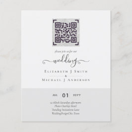 Prospectus 11,4 Cm X 14,2 Cm Mariage de la date de sauvegarde du code de numéri