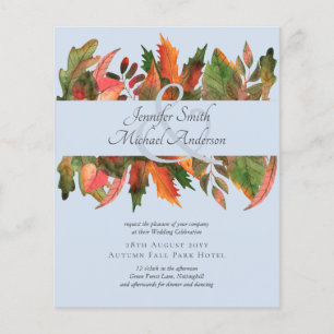 Prospectus 11,4 Cm X 14,2 Cm MARIAGE des congés d'automne du budget