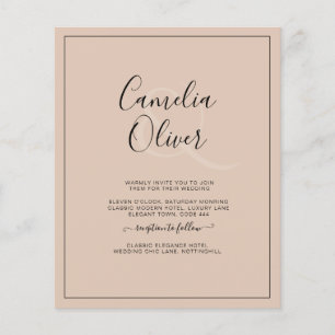 Prospectus 11,4 Cm X 14,2 Cm MARIAGE monochrome tout-en-1