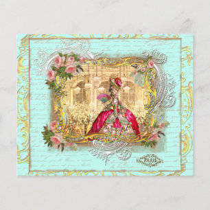 Prospectus 11,4 Cm X 14,2 Cm Marie Antoinette Party à Versailles Flyer