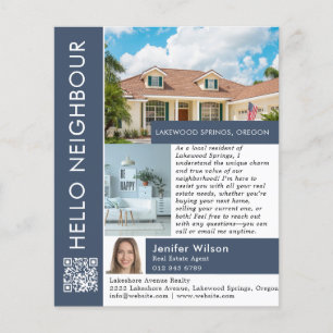Prospectus 11,4 Cm X 14,2 Cm Marketing immobilier Hello Neighbour