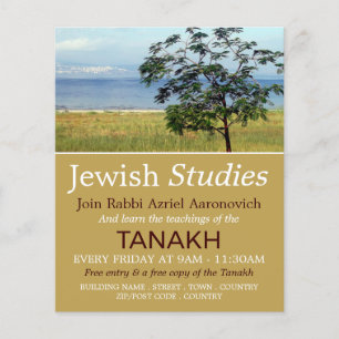Prospectus 11,4 Cm X 14,2 Cm Mer de Galilée, Israël, Judaïsme, Etudes juives