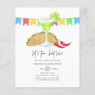 Prospectus 11,4 Cm X 14,2 Cm Mexicaine Fiesta Taco à propos d'amour Couples Dou