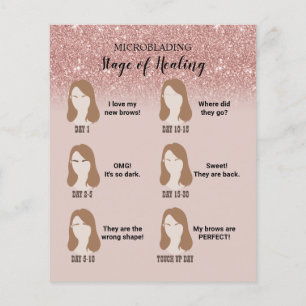 Prospectus 11,4 Cm X 14,2 Cm Microblading Aftercare Instruction Rose Gold